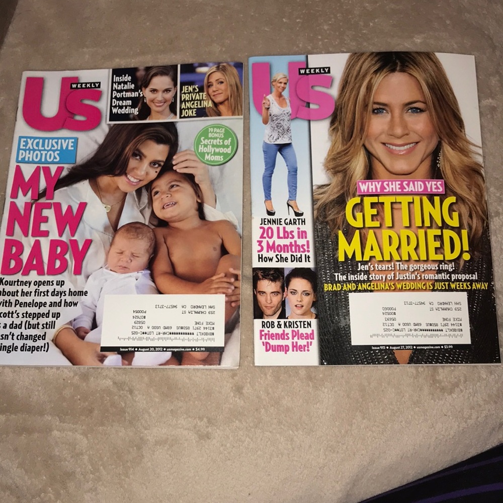 US Weekly Magazines Aug 20/27 2012 💕 bundle of two Vintage